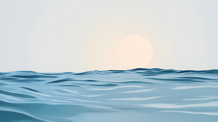 Wall Mural - a minimalistic water conservation poster with a modern, sleek design