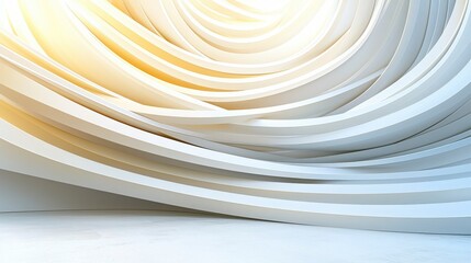 Wall Mural - Abstract White Architectural Curves.