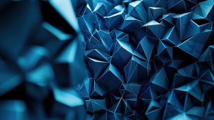 Aufkleber - A blue image with a lot of triangles and squares
