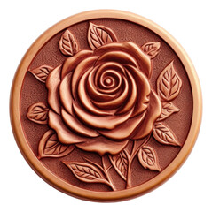 Wall Mural - PNG Seal Wax Stamp rose craft white background accessories.