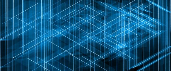 abstract background with blue glowing lines