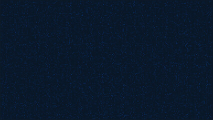 Digital background with blue glowing particles on dark surface, futuristic technology data visualization. Vector illustration.