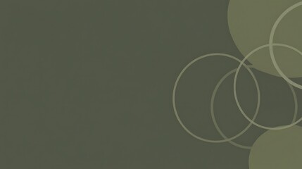 Wall Mural - Olive green circles abstract background