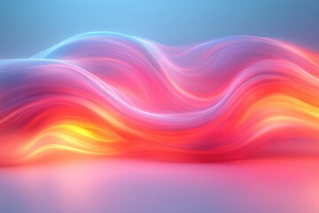 Leinwandbilder - An abstract image of flowing waves in vibrant pink and orange hues, creating a sense of movement and energy. Ideal for creative projects and designs.