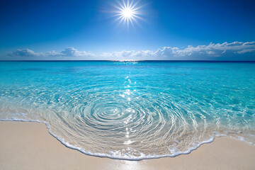 Wall Mural -  caribbean sea summer midday wave ripples