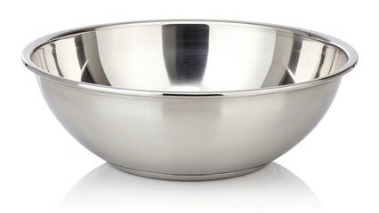 Wall Mural - Stainless Steel Mixing Bowl on White Background