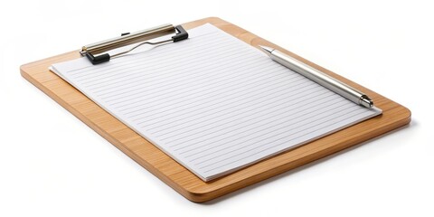 Poster - Clipboard, Pad, Pen, White Background