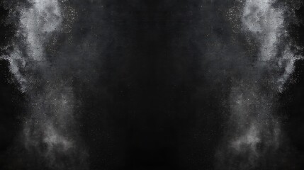 White powder explosion, dark background