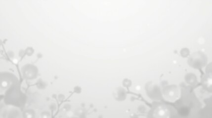 Soft White Floral Background with Gentle Bokeh Effect for Design