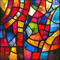 Wall Mural - Colorful Stained Glass Window