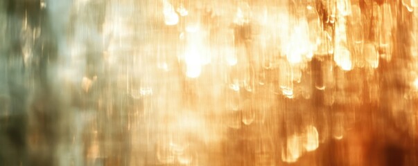 Wall Mural - abstract golden and orange light bokeh with blurred motion effect