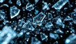 © Arnab Dey - Shattering glass fragments midair captured in high detail with a black background