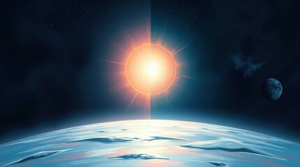 Wall Mural - dark clouds on an alien planet