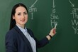 © New Africa - English teacher during lesson near chalkboard in classroom