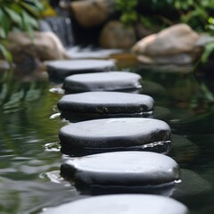 Canvas Print - Peaceful Zen Garden Steps