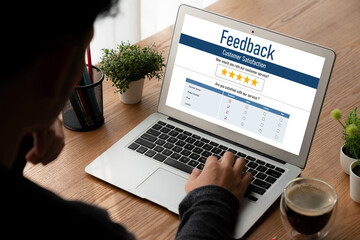 Wall Mural - Customer feedback and review analysis by modish computer software for corporate business