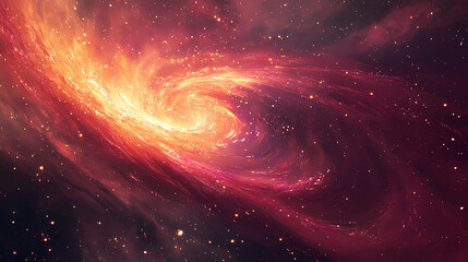 Wall Mural - ethereal crimson nebula