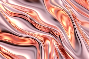 Wall Mural - gold and pink fabric with a wave pattern