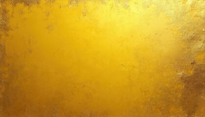 Poster - Decorative bright yellow wallpaper with gold foil texture. Metallic pattern of blank antique rough surface design. Golden metal material background with textile colours.