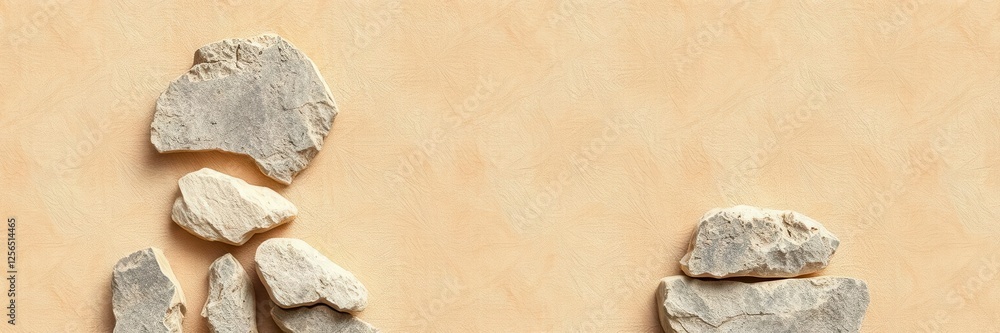 Abstract warm beige rock wall background with a unique texture and ...