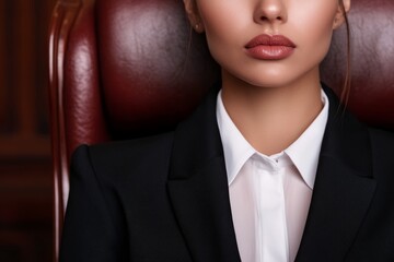 Wall Mural - Confident young caucasian female professional in business attire