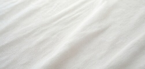 Aufkleber - White cotton fabric texture, natural linen background. Textile with woven surface detail. Blank canvas with textured light and soft abstract pattern. Clean and empty material for mockups.