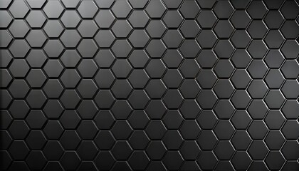 Hexagonal pattern, modern design, close-up view, dark background, copy space