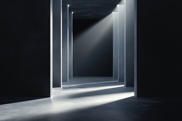 Wall Mural - a black space with an empty spot.