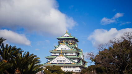 Wall Mural - Osaka Castle in Osaka Japan. Osaka Castle is one of Japan's most famous landmarks.