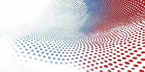 Wall Mural - a conceptual technology background featuring blue and red dots, ideal for presentation or packaging 