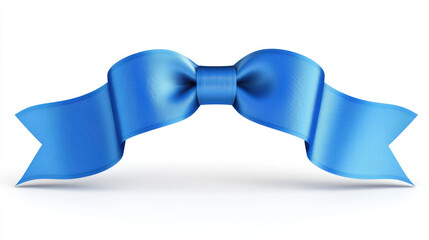 Wall Mural - vibrant blue ribbon with smooth, glossy finish, perfect for awards or decorations