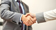 © Victoria - people in suit handshake - Business Deal, Mortgage, New Job, New agreement,