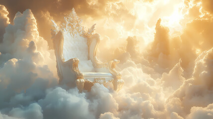 Wall Mural - majestic heavenly ornate throne