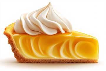 Sticker - A delicious slice of golden pie with a flaky crust, topped with generous swirls of creamy white meringue.