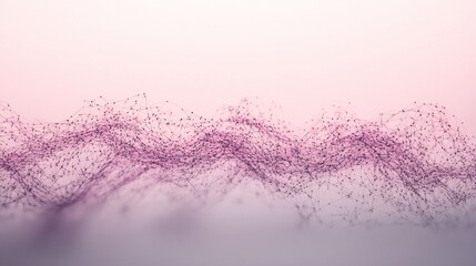 Wall Mural - abstract pink particle wave background.