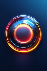 Fototapete - Swirling colorful glow against a blue abstract background