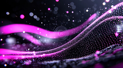 Abstract technology particles mesh background, showcasing digital flow and network connections in a modern and high-tech visual style.
