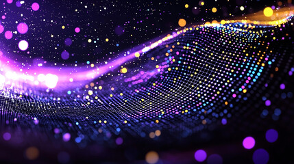 Abstract technology particles mesh background, showcasing digital flow and network connections in a modern and high-tech visual style.
