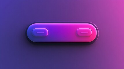 Poster - Glowing horizontal toggle switch on a purple backdrop with neon pink and blue illumination