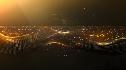 Abstract coding concept with glowing lines and symbols, symbolizing innovation and digital transformation