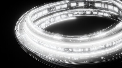 Wall Mural - glowing futuristic ring, abstract technology concept.