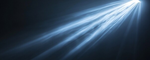 Poster - Beams of light shining from above illuminating dark background