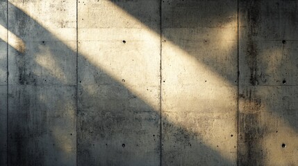 Aufkleber - Sunlight casting shadows and accentuating the texture of a concrete wall