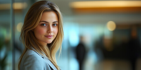 Wall Mural - business woman relaxed atmosphere during work