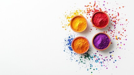 Wall Mural - Vibrant colored powders for artistic expression