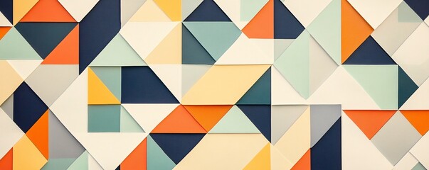Fototapete - Modern background of geometric shapes is forming a colorful surface