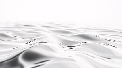 Aufkleber - Abstract silver liquid surface waving with soft focus