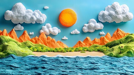 Wall Mural - easter eggs and flowers