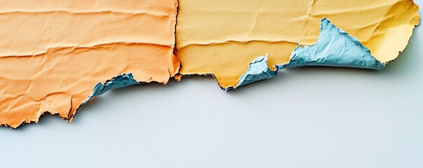 Aufkleber - Torn cardboard pieces forming abstract background texture