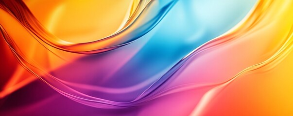 Wall Mural - Abstract colorful background with dynamic curved lines flowing